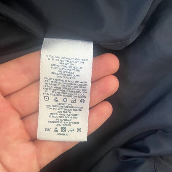 Lands End Coat Womens XS Down Puffer Mid Length Long Black Pockets - Picture 8 of 8